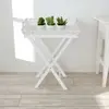 Image de VIDAXL Table d'appoint avec plateau blanc