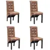 Image de vidaXL Chaises similicuir marron