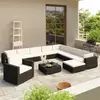 Image de vidaXL Salon de jardin 12 pcs Résine tressée