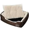 Image de vidaXL Lit chaud pour chiens Beige L