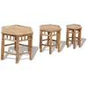 Image de vidaXL Tabourets de Jardin Lot de 3 Bambou