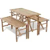 Image de vidaXL Table de brasserie 3 pcs Bambou