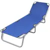 Image de vidaXL Chaise longue pliable - Bleu
