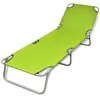 Image de vidaXL Chaise longue pliable - Vert Pomme