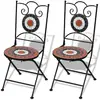 Image de vidaXL Chaises bistro pliables 2 pièces céramique