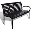 Image de vidaXL Banc de jardin - 125 cm Noir