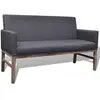 Image de vidaXL Banc - Gris foncé