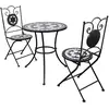 Image de Mobilier de bistro 3 pcs avec dessus mosaïque