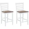 Image de vidaXL Chaises de bar - Blanc