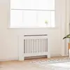 Image de vidaXL Cache-radiateur MDF Blanc 112 cm