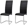 Image de VidaXL Chaises cantilever 2 pcs - Noir similicuir