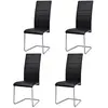 Image de VidaXL Chaises noir similicuir (lot de 4)