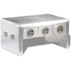 Image de vidaXL Table basse 3 tiroirs aviation vintage