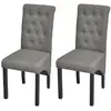Image de vidaXL - Lot de 2 chaises gris clair