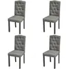 Image de vidaXL Chaises à Manger Lot de 4 - Gris