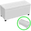 Image de vidaXL Pouf Rangement Cuir Synthétique - Blanc
