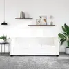 Image de VidaXL Chesterfield - Cuir synthétique blanc