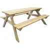 Image de vidaXL Table de pique-nique 150x135x71,5 cm - Bois
