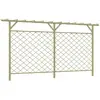Image de vidaXL Clôture à lattes de jardin avec pergola - Bois