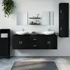 Image de VidaXL Ensemble meubles salle de bain 7 pcs - Noir