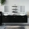 Image de vidaXL Ensemble salle de bain - Noir