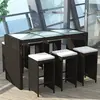 Image de VIDAXL Meuble de bar de jardin - Résine tressée marron