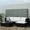 Image de vidaXL Salon de jardin 5 pcs - Noir