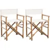 Image de vidaXL Chaises pliables de jardin - Bambou et toile