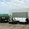 Image de VIDAXL Salon de jardin 6 pcs - Noir