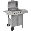 Image de vidaXL Barbecue à gaz 4 + 1 Argenté