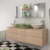 Image de VidaXL Mobilier salle de bain avec lavabo - Beige