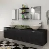 Image de vidaXL Mobilier et Lavabo Noir