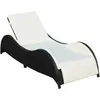 Image de vidaXL Chaise longue Résine tressée