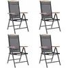 Image de vidaXL Chaises de jardin pliables - Aluminium et textilène