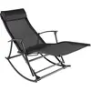 Image de vidaXL Chaise à bascule de jardin - Noir