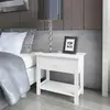 Image de VIDAXL Lot de 2 tables de chevet - Bois blanc