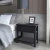 Image de vidaXL Table de chevet - Noir