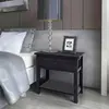 Image de VidaXL Tables de chevet - Bois noir