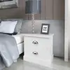 Image de vidaXL Table de Chevet Blanc Style Français