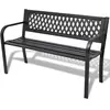 Image de vidaXL Banc de Jardin - Acier Noir