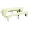 Image de vidaXL Housse pour table de pique-nique/bancs - Crème