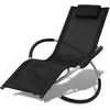 Image de Chaise longue géométrique VidaXL - Noir et gris