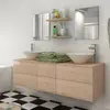 Image de VIDAXL Meuble de salle de bain 9 pcs avec lavabo - Beige