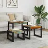 Image de vidaXL Tables gigognes 3 pcs - Bois de récupération