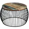 Image de VidaXL Table basse ronde - Bois de récupération
