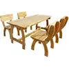 Image de vidaXL Ensemble à manger d'extérieur 5 pcs bois pinède