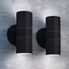 Image de vidaXL Applique murale d'extérieur 2 pcs Acier