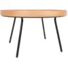 Image de Table basse plateau rond en chêne et métal noir 78x45cm Oak Tray - Zuiver