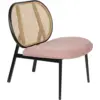 Image de Fauteuil en cannage et assise rose 84cm Spike - Zuiver
