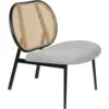 Image de Fauteuil en cannage et assise grise 84cm Spike - Zuiver